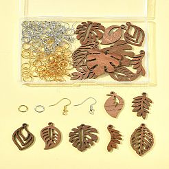 DIY-Set zur Herstellung von baumelnden Ohrringen mit Blättern&nbsp;DIY-FS0008-63A
