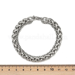 201 Edelstahl-Chian-Armband im Kuba-Stil für Männer&nbsp;BJEW-B138-06P-04