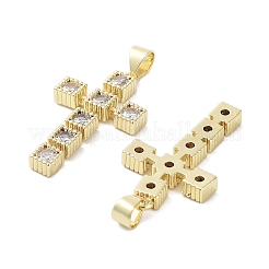 Micro ottone trasversali spianare pendenti zirconi&nbsp;KK-E102-02G-01