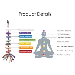 Ornement suspendu chakra&nbsp;HJEW-K032-02