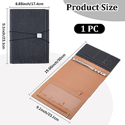 Copertina per quaderno ricaricabile in similpelle con elastico e bottone automatico in metallo&nbsp;AJEW-WH20006-565A
