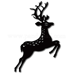 Eisenwanddekorationen, mit Schrauben, Weihnachten Rentier / Hirsch, Elektrophorese schwarz, 28x18 cm