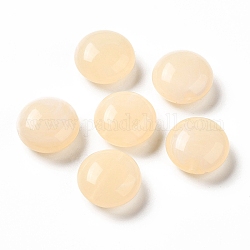 Perles en acrylique transparente, deux tons, plat rond, navajo blanc, 15.5x8mm, Trou: 1.5mm, environ: 390 pcs / 500 g