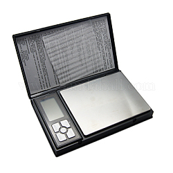 Balanza digital, Escala de bolsillo, Platino, valor: 0.1 g ~ 2000 g, negro, 16.5x10 cm