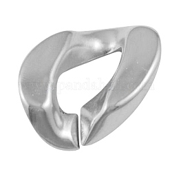 Ccb-Kunststoffglieder, Twist, Silber, 23.5x17x5 mm