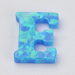 Fascino opale sintetico, letter.e, 10x8x2mm, Foro: 0.8 mm
