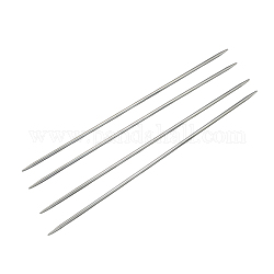 Stainless Steel Double Pointed Knitting Needles(DPNS), Stainless Steel Color, 240x2.25mm, about 4pcs/bag