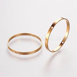 Marcos de cuentas de latón, anillo, dorado, 24.5x0.5mm, agujero: 0.6 mm