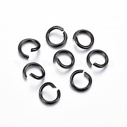 Revestimiento iónico (ip) 304 anillos de salto abiertos de acero inoxidable, gunmetal, 21 calibre, 4x0.7mm