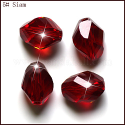 Imitation Austrian Crystal Beads, Grade AAA, Faceted, Bicone, Dark Red, 10x13mm, Hole: 0.9~1mm