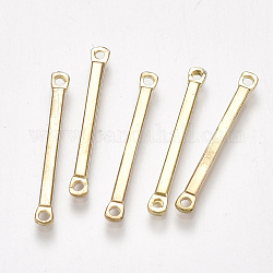 Connettori per collegamenti in lega, link a barre, striscia, oro chiaro, 26x3x1.5mm, Foro: 1.2 mm