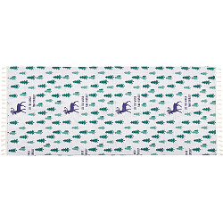 Baumwoll-Hanf-Mikrowellen-Staubschutzhülle, Abdecktuch für Waschmaschine, kühlschrank abdeckung handtuch, Tischdecken mit Quaste, Rechteck, Weihnachten themed Muster, 560x1320x1 mm