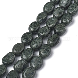 Perles crocodile naturel de jaspe de peau brins, ovale, 8x6x3.5~4mm, Trou: 1mm, Environ 45~52 pcs/chapelet, 15.16~15.74 pouce (38.5 cm)