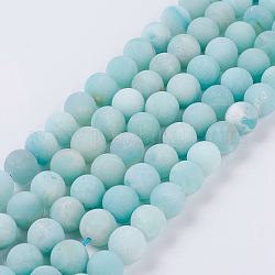 Fili di perline amazonite naturale, grado a, smerigliato, tondo, 10mm, Foro: 1 mm, circa 38pcs/filo, 15.1 pollice