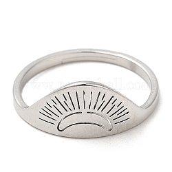 304 anello regolabile in acciaio inox, sole, colore acciaio inossidabile, misura degli stati uniti 6 (16.5mm)