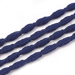 Cuerda elástica, con exterior de nylon y el caucho en el interior, azul medianoche, 5mm, Aproximadamente 100 yarda / paquete (300 pies / paquete)