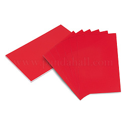 Nbeads Aluminum Sheet, Rectangle, Red, 80x120x0.1mm, 20pcs/box