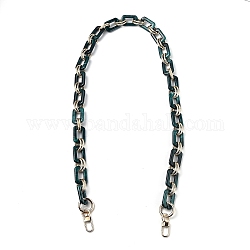 Resin Bag Chains Strap, with Golden Alloy Link and Swivel Clasps, for Bag Straps Replacement Accessories, Dark Cyan, 85x2cm