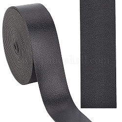 Gorgecraft 1 рулон кожаный шнур из искусственной кожи, плоский, чёрные, 30x1.8 мм, около 3.28 ярда (3 м) / рулон