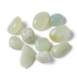 Perle di giada naturale nuove, pietra burrattata, gemme di riempimento del vaso, Senza Buco / undrilled, pepite, 16.5~29x13.5~19x8~15mm, circa 146 pz ~ 234 pz / 1000 g.