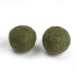 DIY кукла ремесло шерсть чувствовал мяч, украшение ремесел, темно-оливковый зеленый, 18~23 мм