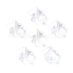 Perline acrilico trasparente, stella, chiaro, 11x12x7mm, Foro: 2 mm, circa 1245pcs/500g