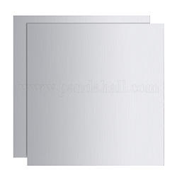 Aluminum Sheet, For Laser Cutting, Precision Machining, Mould Making, Rectangle, Silver, 10x10x0.2cm, about 5pcs/set