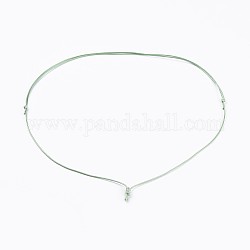 Fabbricazione coreana regolabile della collana del cavo del poliestere cerato, verde mare scuro, 33.7 pollice (85.6 cm), 1mm