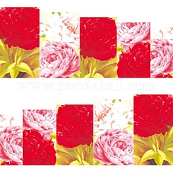 透かしスライダージェルネイルアート  花の星空模様フルカバーはネイルステッカーを包みます  女性の女の子のためのDIYネイルアートデザイン  カラフル  6x5cm