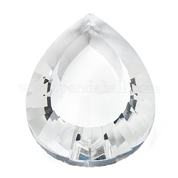 Ciondoli di vetro trasparente, sfaccettato, lacrima, per lampadari pendenti in cristallo, chiaro, 50x33x15mm, Foro: 1.6 mm