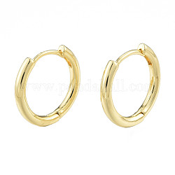 Серьги-кольца из латуни для женщин, без никеля , золотые, 18x19.5x2.5 мм, штифты : 1 мм