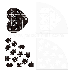 Benutzerdefinierte Acryl-Tie-Dye-Vorlage, Malutensilien, fanshaped, Puzzle-Muster, 20x20x0.25 cm, 2 Stück / Set