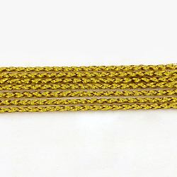 Geflochten nicht elastischen Sicken Metallkorde, Einlagig, dunkelgolden, 8 mm, ca. 1 Yard (109.36m)/Bündel