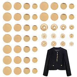 Wadorn 40 комплект 4 стильных кнопки из сплава, хлопчатобумажная одежда покрывает пряжку, золотые, 10~17x5.5~6 мм, 10 комплект / стиль