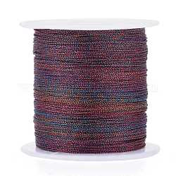ポリエステル編組メタリック糸  DIYの編みこみのブレスレット作りと刺繡のために  カラフル  0.4mm  6プライ  約54.68ヤード（50m）/ロール