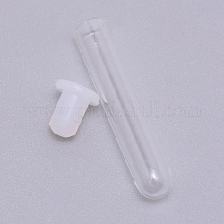 Glass Test Tube, with Silicone Stopper, Lab Supplies, Clear, 33.5mm