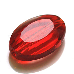 Imitation Austrian Crystal Beads, Grade AAA, Faceted, Oval, Red, 11.5x8x4mm, Hole: 0.9~1mm