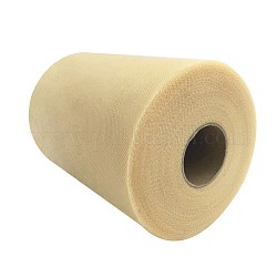 Rubans de maille déco, tissu de tulle, Tissu à carreaux en tulle pour la fabrication de jupe, blé, 6 pouce (15 cm), environ 100yards / rouleau (91.44m / rouleau)