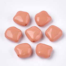 Acrylic Beads, Nuggets, Coral, 23.5x23x12.5mm, Hole: 2.5mm, about 125pcs/500g