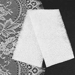 Tela de encaje de pestañas de nailon, para diy ropa decorativa costura apliques tela, blanco, 300x75x0.03 cm