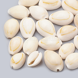 Cowrie Shell Beads, Seashell Color, 12~17x8~11x6~9mm, about 1000pcs/500g