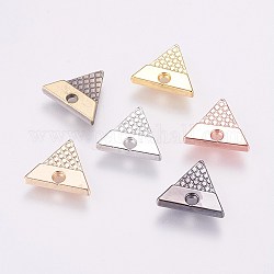 Charms in lega, triangolo, colore misto, 13x15x2.5mm, Foro: 2 mm