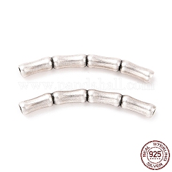 925 Sterling Silber Rohr Perlen, bambusförmig mit strukturiert, Antik Silber Farbe, 24x5x2.5 mm, Bohrung: 1.4 mm, ca. 20 Stk. / 10 g