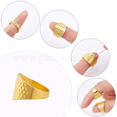 HELYZQ Silicone Thimble Finger Protector Stitching Sewing Needlework Tool  Random Colors