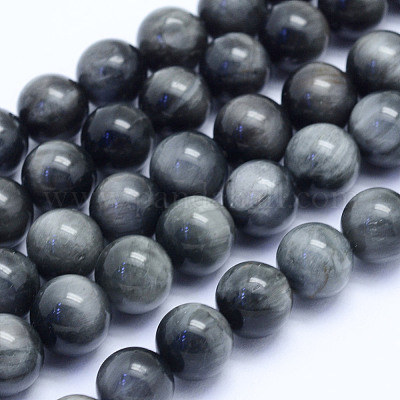Natural Hawk s Eye Beads Strands Eagle Eye Stone Round Grade A 8 8.5mm Hole 1mm about 51pcs strand 15.7 inch 40cm Eagle