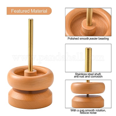 Wholesale Wooden Manual Seed Bead Spinner Holder 