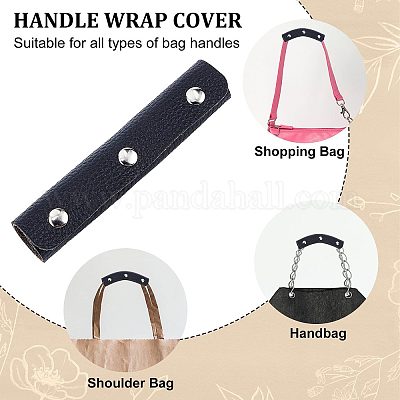 IUAQDP 2 Pieces Handbag Handle Leather Wrap Cover, Luggage Bag Grip  Protector Saddle with Brass Clasp, Soft Purse Strap Pad Identifier for  Shopping