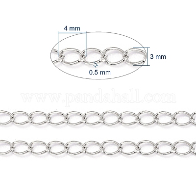 Chaînes en laiton torsadées&nbsp;CHC-Q001-4x3mm-P-1