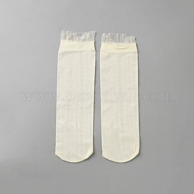 Einfarbige Socken aus Acrylfaser&nbsp;AJEW-WH20067-059B-1