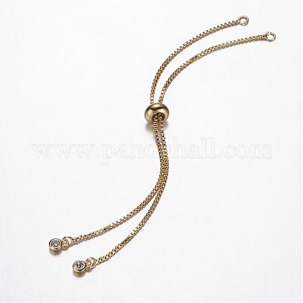 Brass Chain Bracelet Making KK-G290-09G-1